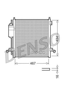 A/C condensator (met droger) past: MITSUBISHI L200 / TRITON 2.5D 11.05-12.15