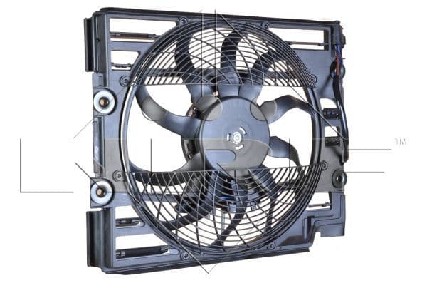 Radiatorventilator (met huisvesting) past: BMW 5 (E39), 7 (E38) 2.0-4.9 03.94-05.04