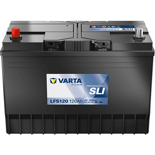 Batterij VARTA 12V 120Ah/780A (EN) PROFESSIONALl STARTER SLI (L+) 349x175x236 B00 - geen montageflens (beginnen)