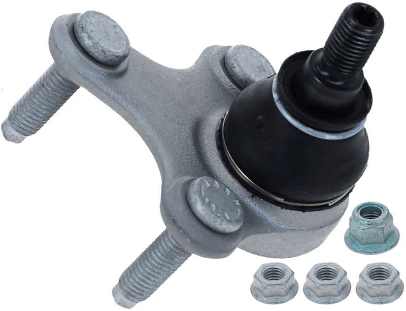 Kogelgewricht van de as Rechts (bodem voor) (diameter kegel 15,4mm) past: AUDI A3, Q3  SEAT ALTEA, ALTEA XL, LEON, LEON SPORTSTOURER, TOLEDO III  SKODA OCTAVIA II, OCTAVIA III 1.0-Electric 02.03-