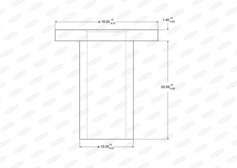Remvoering klinknagel (10mmx20mm, opak. 100szt.) staal - buis past: SETRA 200 01.73-