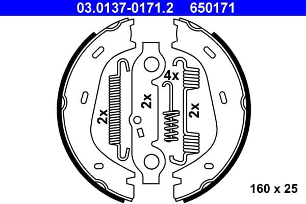Brake Shoe Set, parking brake
