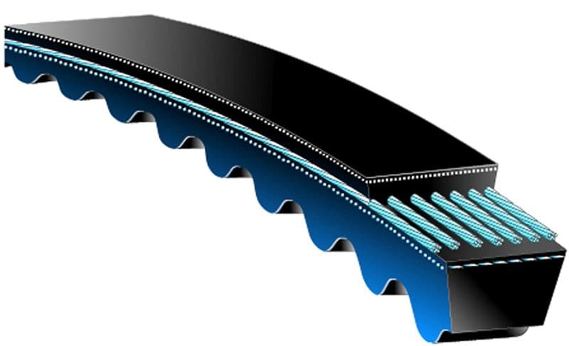 V-snaar, smal-profiel wig breedte: 12,7mm, wig hoogte: 10mm, standaard lengte: 1382mm, riemprofiel SPA