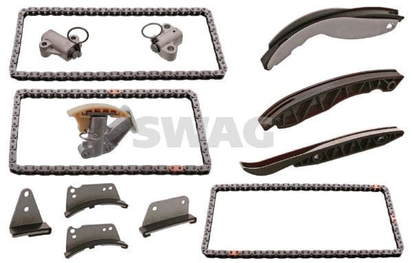 Timingset (ketting + elementen) past: HYUNDAI H-1, H-1 / STAREX, H-1 CARGO, H-1 TRAVEL, H100, H350  KIA K2500, SORENTO I 2.5D 07.01-