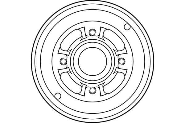 Brake drum Achter past: DACIA LOGAN EXPRESS, LOGAN MCV  RENAULT 19 I, 19 I CHAMADE, 19 II, 19 II CHAMADE, CLIO I, CLIO II, LOGAN I, SUPER 5, THALIA I, THALIA II, TWINGO I 1.1-1.9D 10.84-