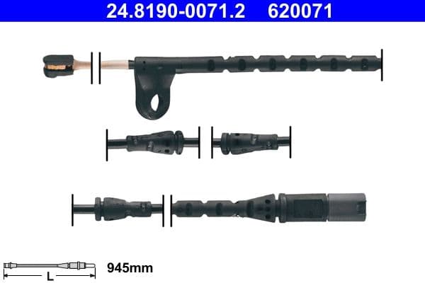 Sensor remblokslijtage Voor past: BMW X5 (E70), X5 (F15, F85), X6 (E71, E72), X6 (F16, F86) 3.0D/4.4/4.4H 10.07-07.19