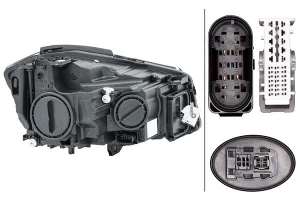 Koplamp Links (D1S/H7/LED, elektrisch, met motor) past: MERCEDES A-KLASA W176 06.12-06.15