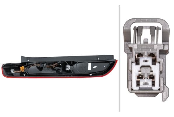 Achterlicht Rechts (bovenste deel, LED/P21W/PR21W, kleur van het glas red) past: FORD FOCUS II Hatchback 02.08-09.12