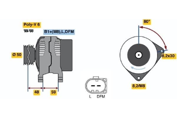Dynamo (14V, 110A, gereviseerd) past: SEAT ALTEA, ALTEA XL, IBIZA IV, IBIZA IV SC, IBIZA IV ST, LEON, TOLEDO III  SKODA OCTAVIA II  VW GOLF PLUS V, GOLF V, GOLF VI, POLO V 1.4/1.4LPG 10.03-05.15