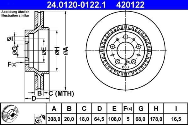 Brake disc Achter Links/Rechts past: VOLVO XC90 I 2.4D-4.4 06.02-12.14