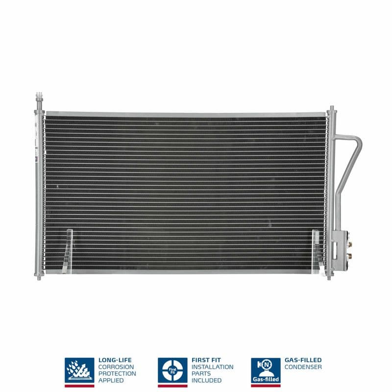 A/C condensator ((EN) additional fitting elements) past: FORD FOCUS I 1.4-2.0 08.98-03.05
