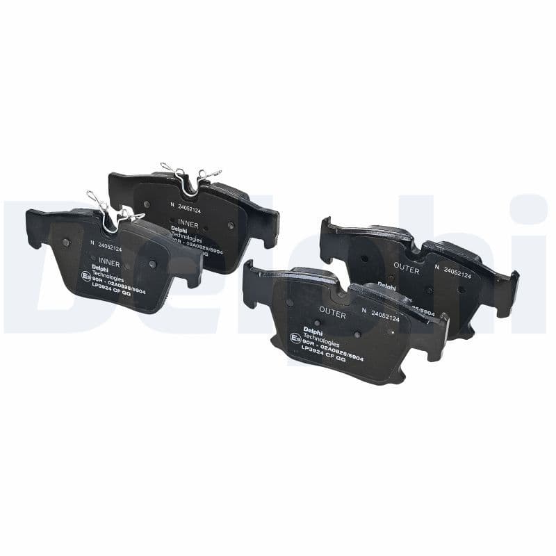 Remblokken set Achter (met een dempingskussen), past: BMW 1 (E88), 5 (G60, G90, G68), 5 (G61, G99), 7 (G70), X3 (G45) 1.6H-Electric 12.07-