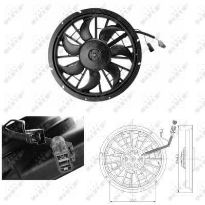 Radiatorventilator past: VOLVO 850, S70, V70 I 2.0-2.5D 06.91-12.00