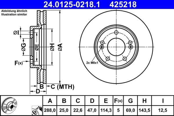 Brake disc Voor Links/Rechts past: HYUNDAI I30  KIA CEED, PROCEED, XCEED 1.0-2.0 11.16-