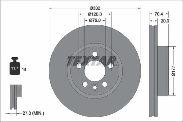 Remblokken set Voor (met remklauw geleidingsbouten), past: VW CALIFORNIA T7 CAMPER, MULTIVAN T7 1.4H-2.0D 08.21-