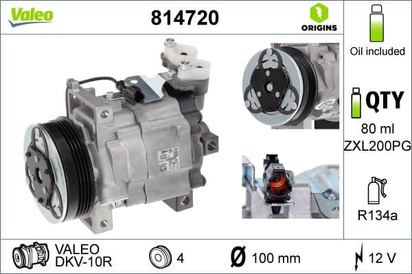 Airconditioning compressor past: SUBARU FORESTER, IMPREZA 1.5-2.5 06.05-