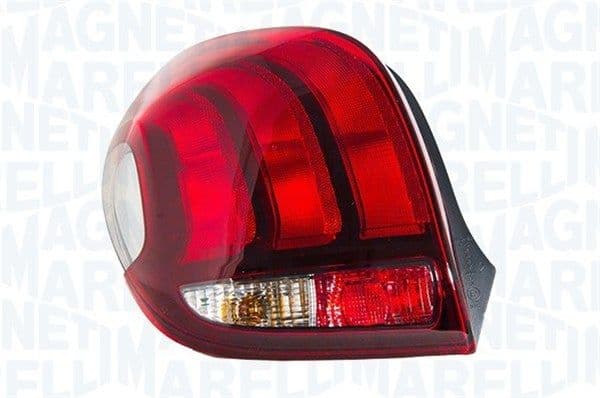 Achterlicht Links (P21/5W/P21W/W5W, kleur indicator wit, kleur van het glas red/wit, anti-fog licht, achteruitrijlicht) past: PEUGEOT 108 05.14-