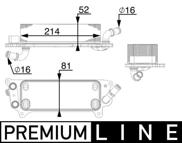 Olie radiator past: AUDI A6 ALLROAD C7, A6 C7, A7 1.8-4.0 10.10-09.18