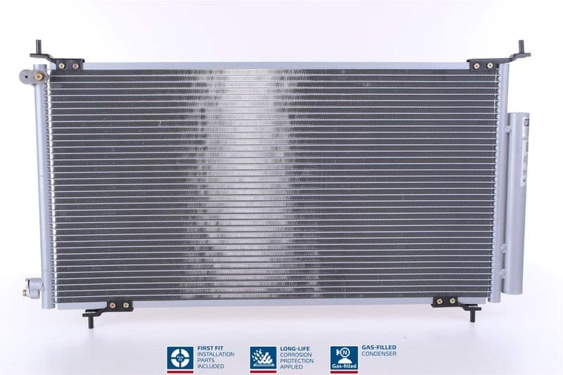 A/C condensator (met droger, (EN) additional fitting elements) past: HONDA CR-V II 2.0/2.2D/2.4 09.01-03.07