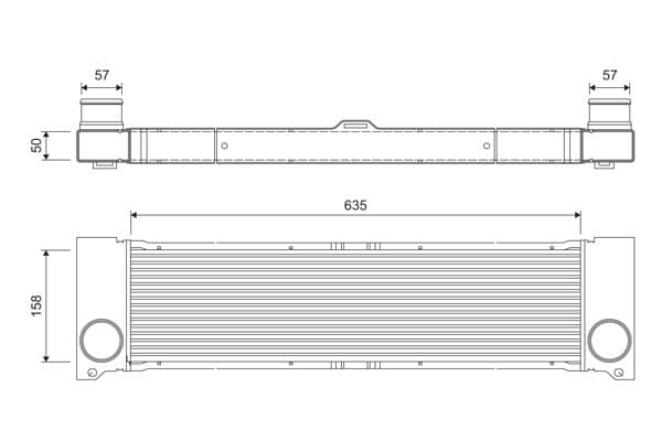 Toevoerluchtkoeler past: MERCEDES VIANO (W639), VITO / MIXTO (W639), VITO (W639) OM646.980/OM646.982/OM646.983 09.03-