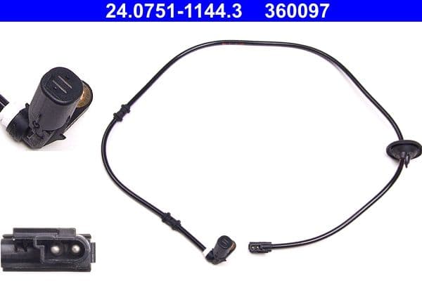ABS-sensor Achter Rechts past: MERCEDES C T-MODEL (S202), C (W202), CLK (A208), CLK (C208) 1.8-4.3 03.93-06.02