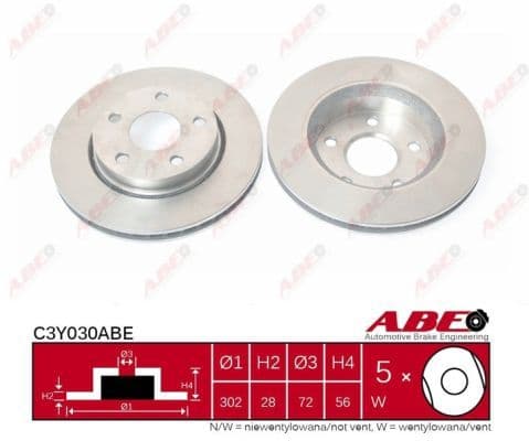 Brake disc Voor Links/Rechts past: JEEP WRANGLER III 2.8D-4.0 01.06-