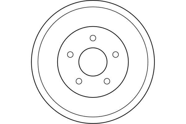 Brake drum Achter past: FORD TOURNEO CONNECT, TRANSIT CONNECT 1.8/1.8D/1.8LPG 06.02-12.13