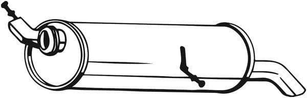 Uitlaatsysteem achterste geluiddemper past: CITROEN C4, C4 I  PEUGEOT 308, 308 I 1.6D 11.04-10.14