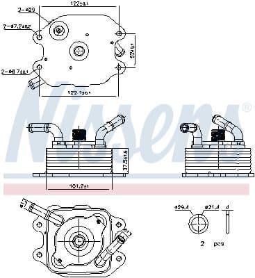 Olie radiator past: INFINITI QX56, QX80  NISSAN ARMADA MK I, PATROL VI 5.6 09.06-