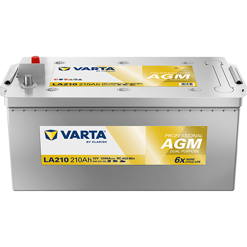 Batterij VARTA 12V 210Ah (EN) PROFESSIONAL DUAL PURPOSE AGM L+ 518x276x242mm, B00 - geen montageflens