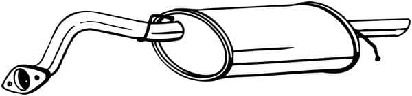 Uitlaatsysteem achterste geluiddemper past: DAEWOO LANOS 1.3/1.5/1.6 05.97-