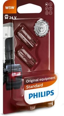 Gloeilamp (blisterverpakking 2pcs) W5W 24V 5W