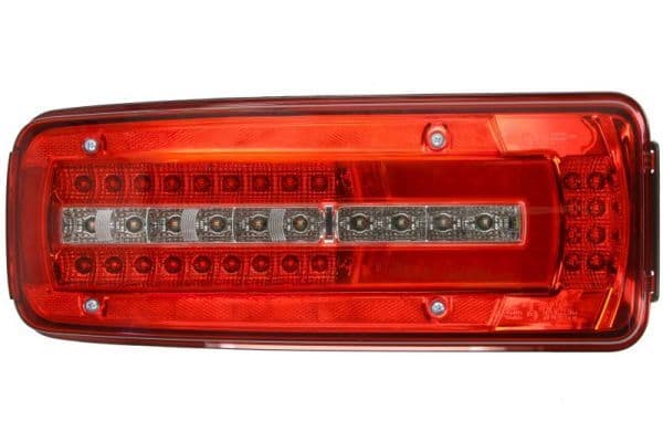 Achterlicht Links (LED, 24V, met indicator, anti-fog licht, achteruitrijlicht, met stoplicht, parkeerlicht, met plaatverlichting, zijspeling) past: DAF 75 CF, CF 65, CF 75, CF 85, LF 45 01.01-