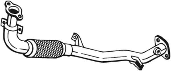 Uitlaatpijp Voor (flexibel, lengte:990mm) past: MITSUBISHI CARISMA, SPACE STAR 1.3/1.6 12.98-12.04