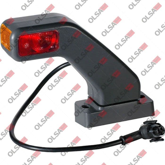 Markeringslichten Links, red, R5W, op lange arm, 12/24V past: IVECO EUROCARGO I-III 01.91-09.15