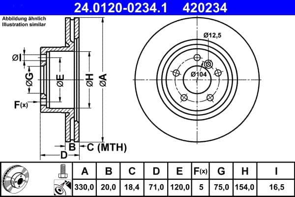 Brake disc Achter Links/Rechts past: BMW X3 (F25), X4 (F26) 1.6-3.0D 09.10-03.18