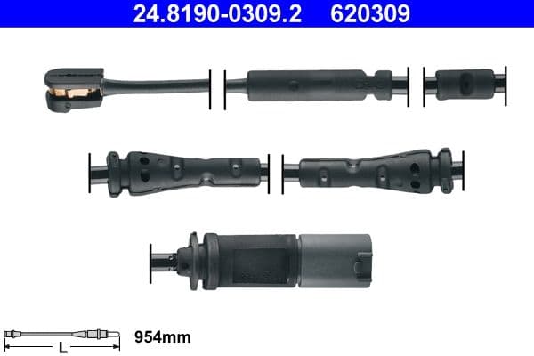 Sensor remblokslijtage Voor past: BMW X3 (F25), X4 (F26) 1.6-3.0D 09.10-03.18