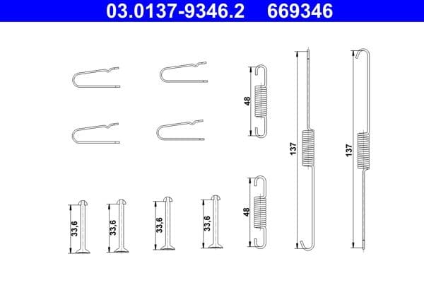 Remschoen montage set past: FIAT FULLBACK  MITSUBISHI L200, L200 / TRITON, PAJERO SPORT II 2.2D-3.5 11.05-