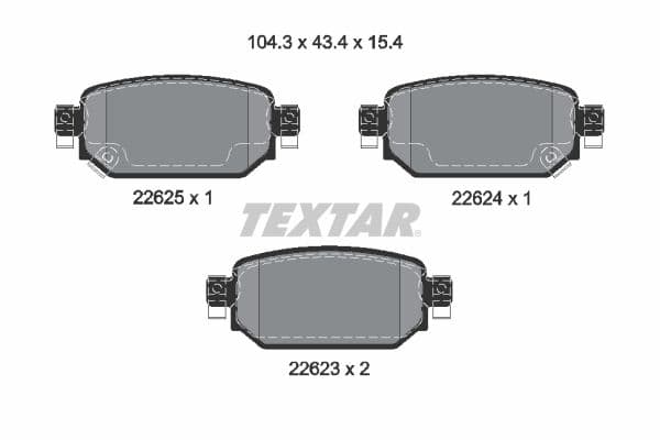 Remblokken set Achter , past: MAZDA 3, CX-3 1.5-2.2D 07.13-
