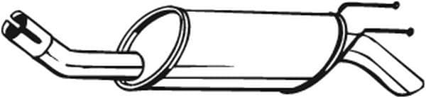 Uitlaatsysteem achterste geluiddemper past: FIAT MULTIPLA 1.6 04.99-06.10