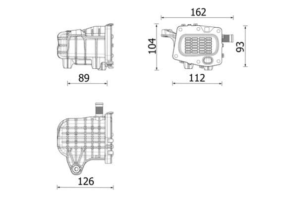 Uitlaatgassen radiator past: DS DS 4, DS 5, DS 7  CITROEN C4 GRAND PICASSO II, C4 II, C4 PICASSO II, C4 SPACETOURER, C5 AIRCROSS, C5 III, DS4, DS5, GRAND C4 SPACETOURER, JUMPER III 2.0D/2.2D 04.09-