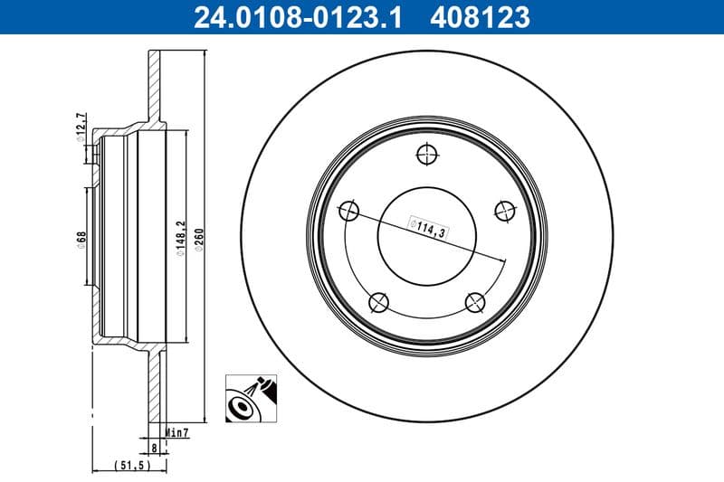 Brake disc Achter Links/Rechts past: RENAULT ARKANA I 1.3H/1.6H 09.20-