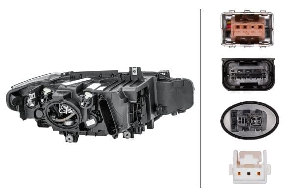 Koplamp Links (D1S/LED/PY21W, met motor) past: BMW 3 F30, F31, F80 10.11-05.15