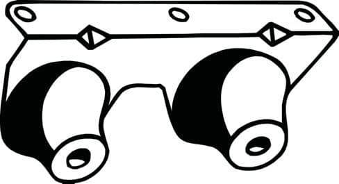 Uitlaatsysteem hanger past: VW MULTIVAN T5, TRANSPORTER T5 1.9D-3.2 04.03-08.15