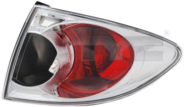 Achterlicht Rechts (extern, kleur indicator zwart, kleur van het glas red) past: MAZDA 6 GG, GY Stationwagon 06.02-03.05