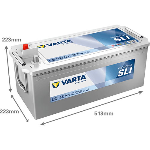 Batterij 12V 155Ah/900A (EN) PROMOTIVE SLI (L+) 513x223x223 B00 - geen montageflens (Beginnen)