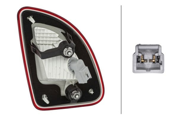 Achterlicht Rechts (binnen, W16W, achteruitrijlicht) past: RENAULT TWINGO II 11.11-09.14