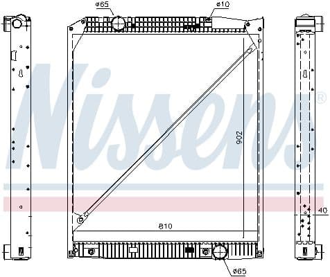 Motorradiator ((en) with frame, hoogte: 902mm) past: MERCEDES ACTROS, ACTROS MP2 / MP3 OM541.920-OM542.969 04.96-