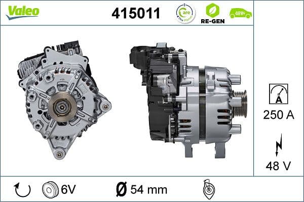 (EN) Starter-alternator, gereviseerd, 48V, 250A, past: JAGUAR F-PACE, XE, XF II, XF SPORTBRAKE  LAND ROVER RANGE ROVER VELAR 2.0DH 07.20-