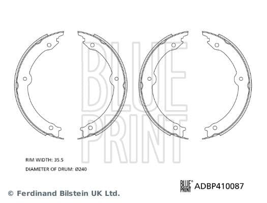 Brake Shoe Set, parking brake